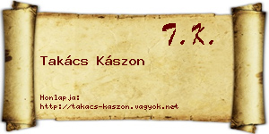 Takács Kászon névjegykártya